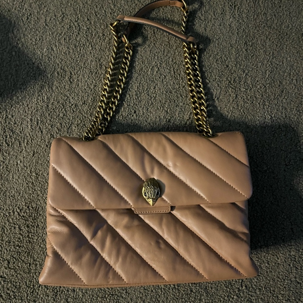 KURT GEIGER Beige Leather KENSINGTON bag